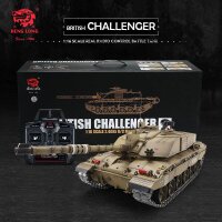 RC Panzer "Britischer Challenger 2" Heng Long 1:16 mit RS + Stahlgetriebe -2,4Ghz -V7.0 -PRO