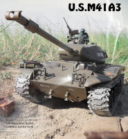 RC Panzer M41 A3 "WALKER BULLDOG" Heng Long 1:16 mit R&S, Metallgetriebe und Metallketten -2,4Ghz V7.0 -PRO