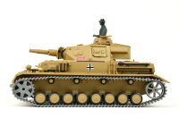 RC Panzer "Kampfwagen IV Ausf.F-1" Heng Long 1:16 Grau mit R&S+Metallgetriebe+Metallketten +2,4Ghz -PRO -V7.0