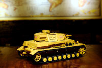 RC Panzer "Kampfwagen IV Ausf.F-1" Heng Long 1:16 Sandfarbe mit Rauch und Sound, Stahlgetriebe und 2,4Ghz+V7.0