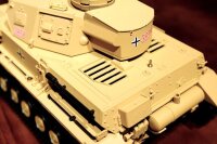 RC Panzer "Kampfwagen IV Ausf.F-1" Heng Long 1:16 Sandfarbe mit Rauch und Sound, Stahlgetriebe und 2,4Ghz+V7.0